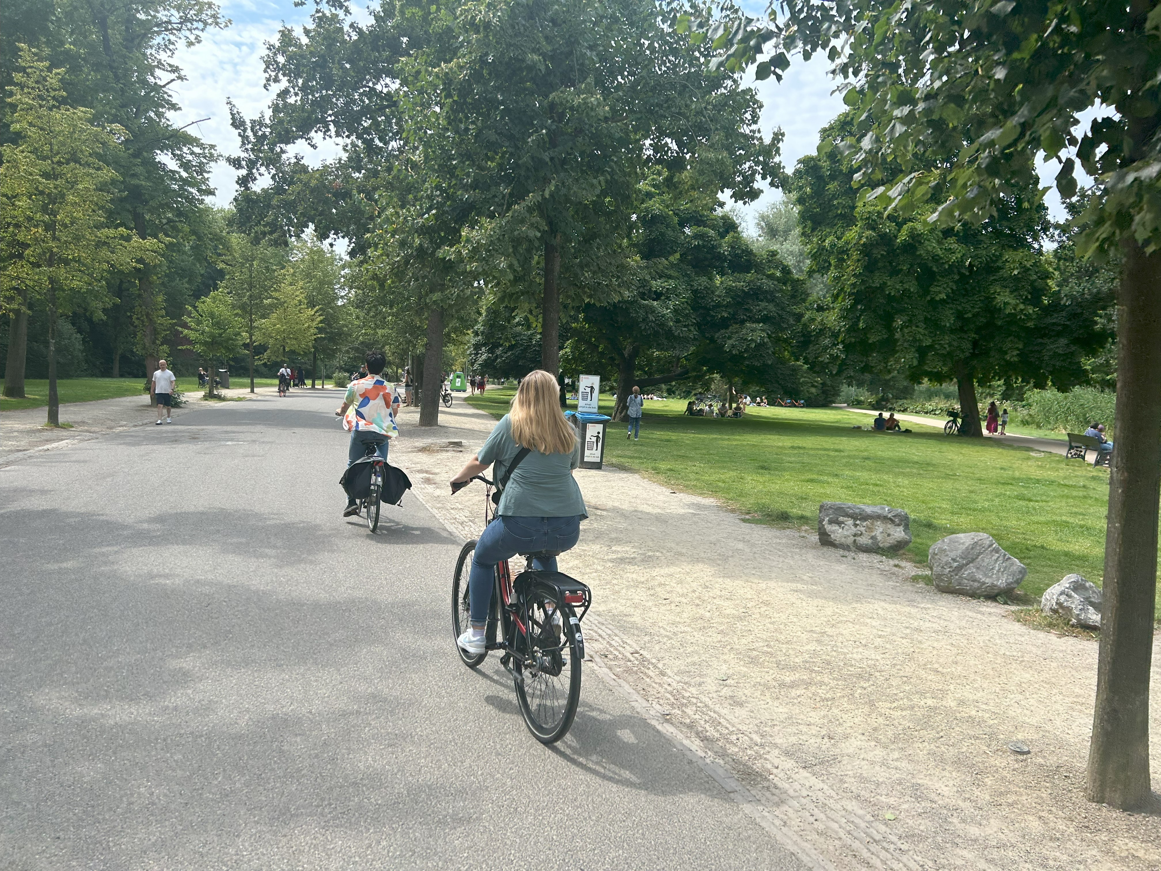 Cycling through Amsterdam