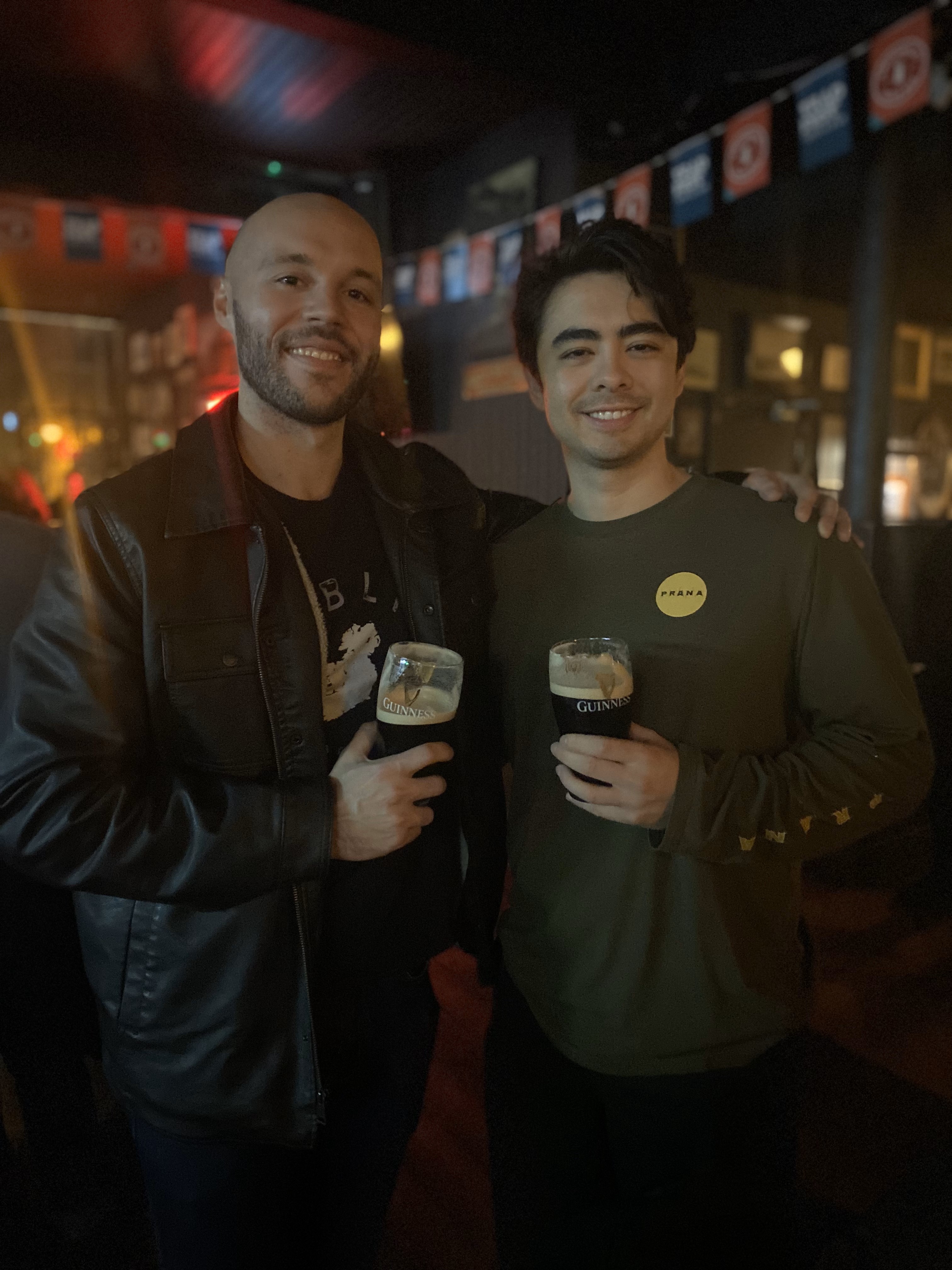 First Irish pints with Skyler